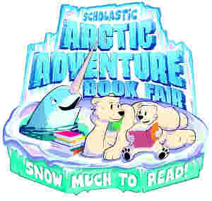 animals surrounded by books on ice - Arctic Adventure Book fair